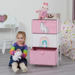 Best Unicorn 3 Drawer Kids Storage Chest Kids Kid’s Furniture