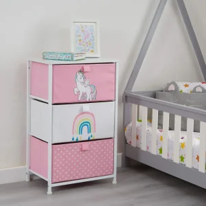 Best Unicorn 3 Drawer Kids Storage Chest Kids Kid’s Furniture