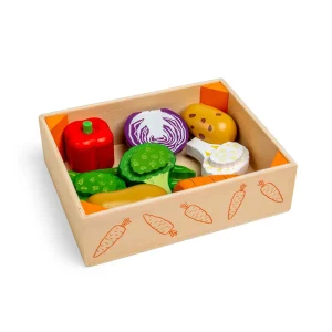 Best Vegetable Crate Wooden Toy Food Sets | Shopping Role Play