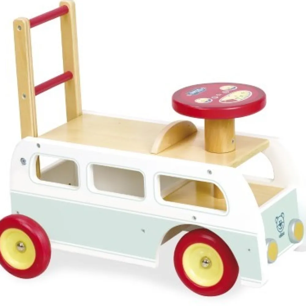 vilac_retro__in__wooden_c_0.webp Clearance Vilac Retro 2 In 1 Wooden Camper Van Walker Ride On Cars | Baby Walkers