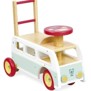 Clearance Vilac Retro 2 In 1 Wooden Camper Van Walker Ride On Cars | Baby Walkers