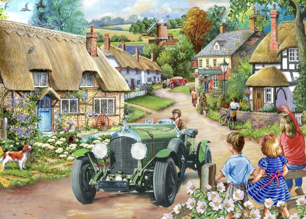 Discount Vintage Run – BIG 500 Piece Jigsaw Puzzle Children's Wooden Puzzles