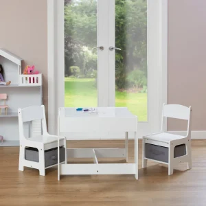 Sale White Table and Chairs with Storage Bins Kids Kid’s Furniture