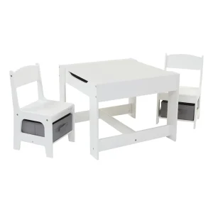 Sale White Table and Chairs with Storage Bins Kids Kid’s Furniture