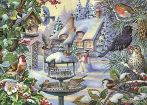 Hot Winter Birds – BIG 500 Piece Jigsaw Puzzle Children's Wooden Puzzles