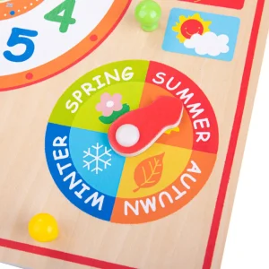 Outlet Wooden Clock and Calendar Kids Traditional Wooden Toys | Activity Toys & Games