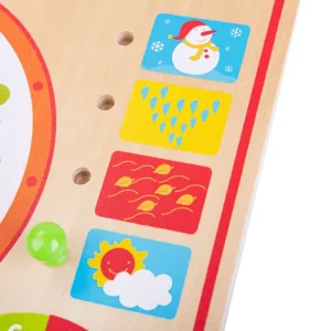 Outlet Wooden Clock and Calendar Kids Traditional Wooden Toys | Activity Toys & Games