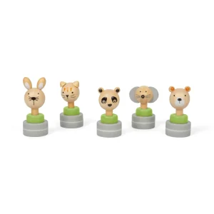 Clearance Wooden Ink Stampers (5 Pack) Kids Gifts For 5 Yr Olds | Gifts For 3 Year Olds