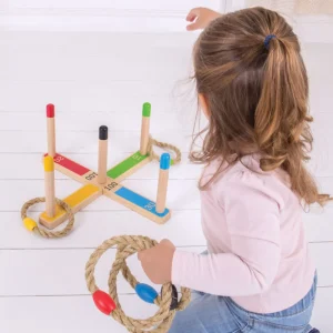 Clearance Wooden Quoits Traditional Wooden Games